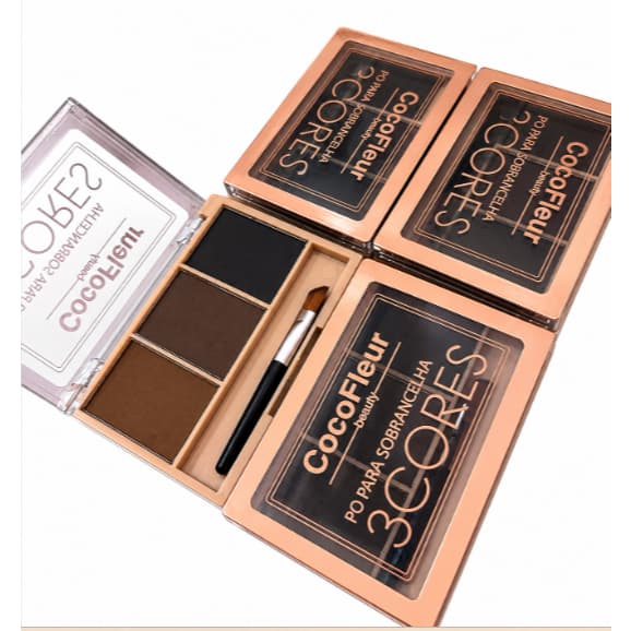 TRIO DE SOMBRANCELHAS PÓ PARA SOMBRANCELHAS COCOFLEUR BEAUTY