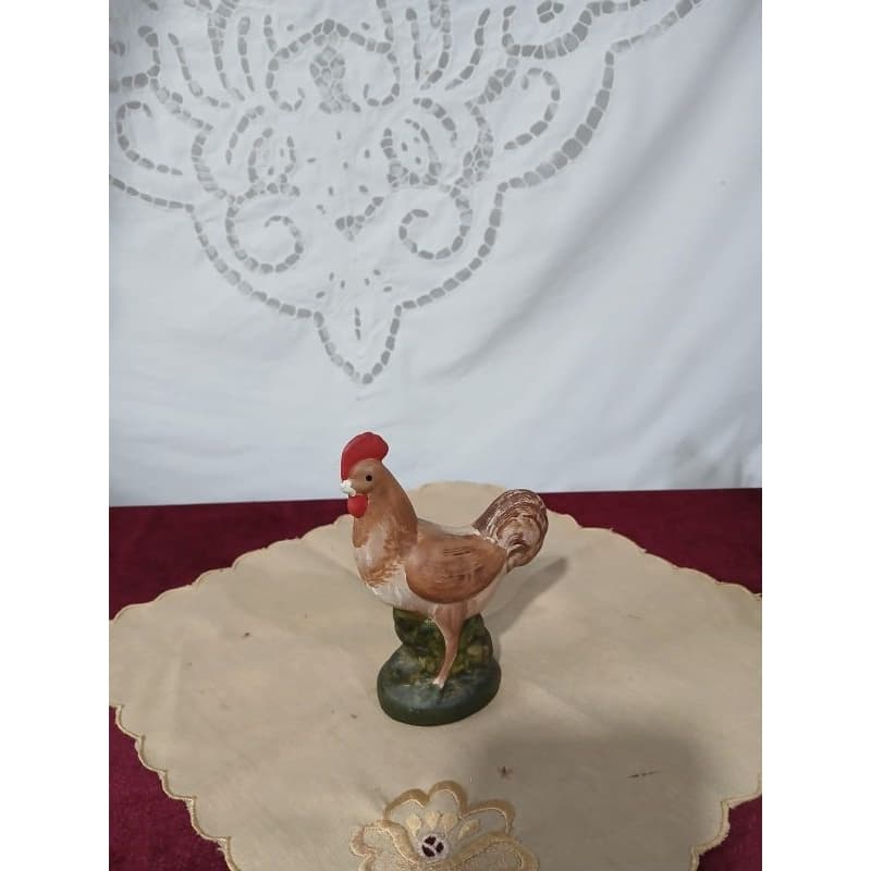Galo Decorativo em Cerâmica – Vintage Anos 70/80 🐓Peça charmosa em cerâmica pintada