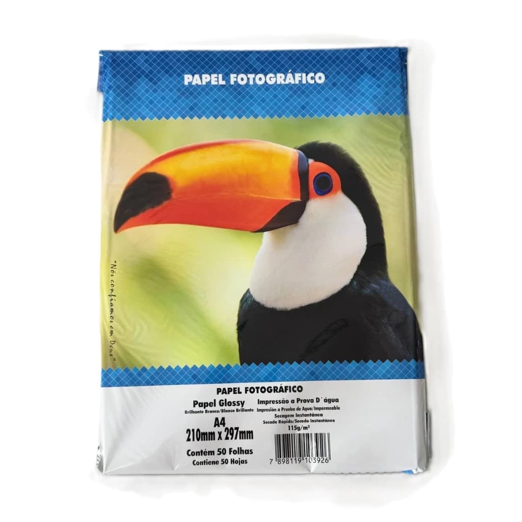 Papel Fotográfico 115g A4 Glossy Brilhante Resistente a Água Masterprint Premium