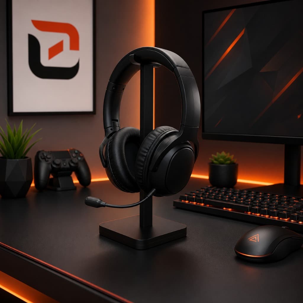 Suporte de mesa para Fone Gamer para Headset Base Estável Design Minimalista