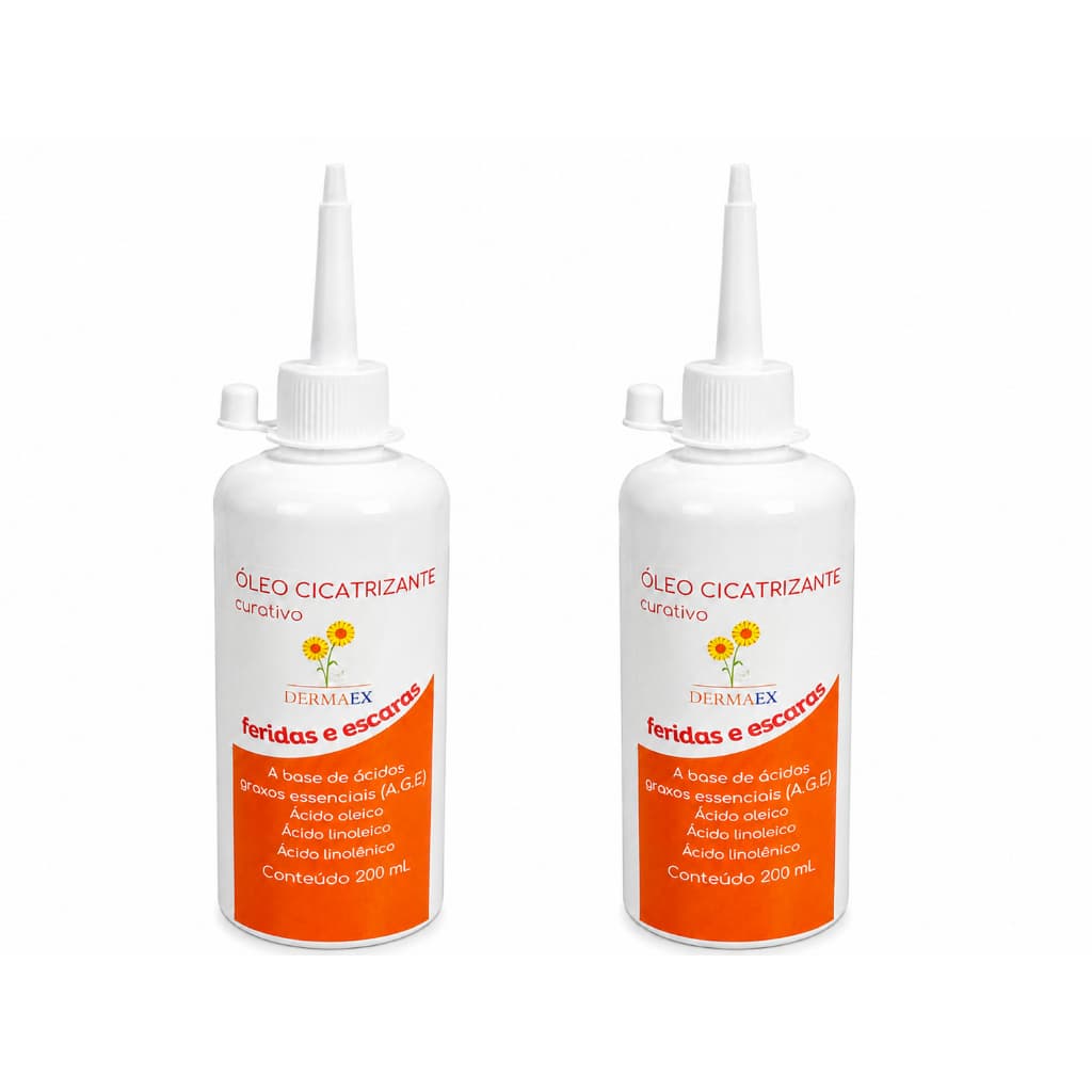 Óleo de Girassol Cicatrizante Dermaex AGE 200ml Curativo para Feridas e Escaras.