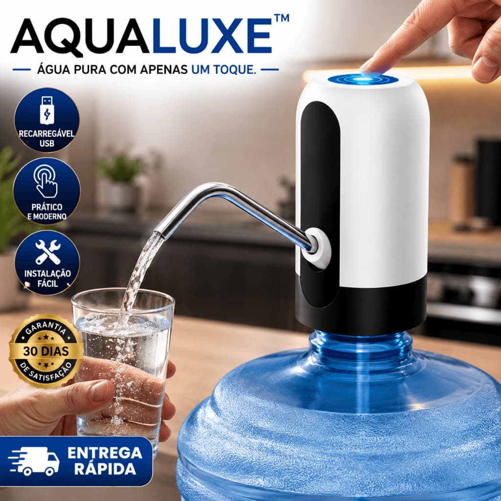 Bomba Automática Recarregável Carregador USB Dispensador Elétrico Água Galão Portátil Econômico