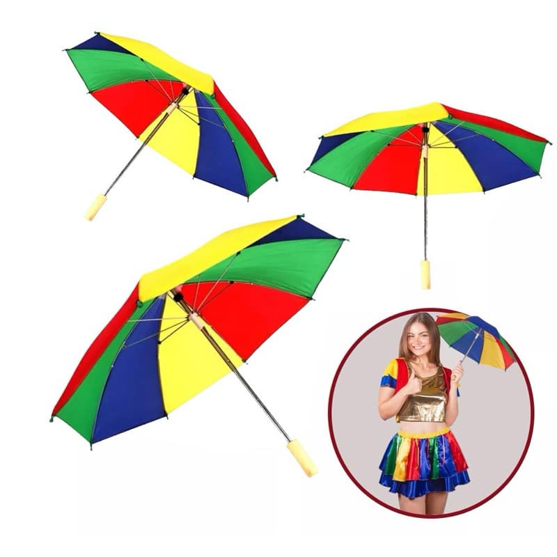 Kit 10 Mine Guarda Chuva Frevo Colorido