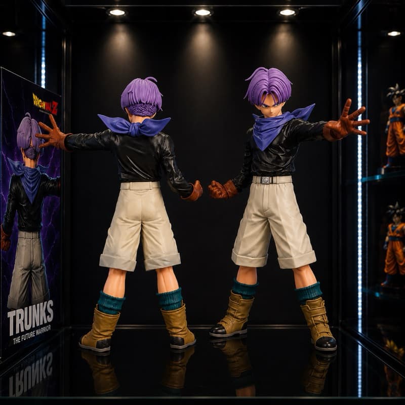 Action Figure Estátua Trunks do Futuro Dragon Ball Z Figura Detalhada 20cm
