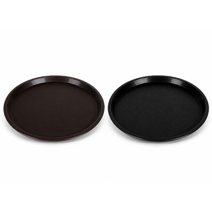 Bandeja Redonda Antiderrapante 35cm Garçom Restaurante Bar Cafeteria Pizzaria Buffet Profissional