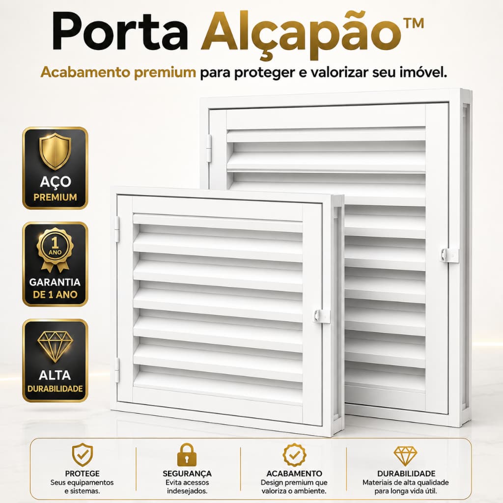 Porta Alçapão Aço Portinhola Para Laje Telhado e Abrigo Várias Medidas