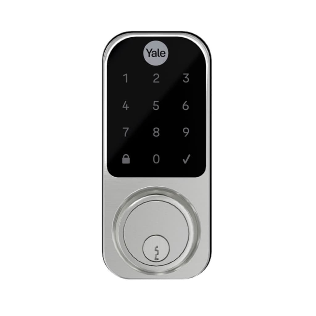 Fechadura Digital Eletrônica Yale YDD 120 Senha e Chave Porta Externa Trinco Tubular