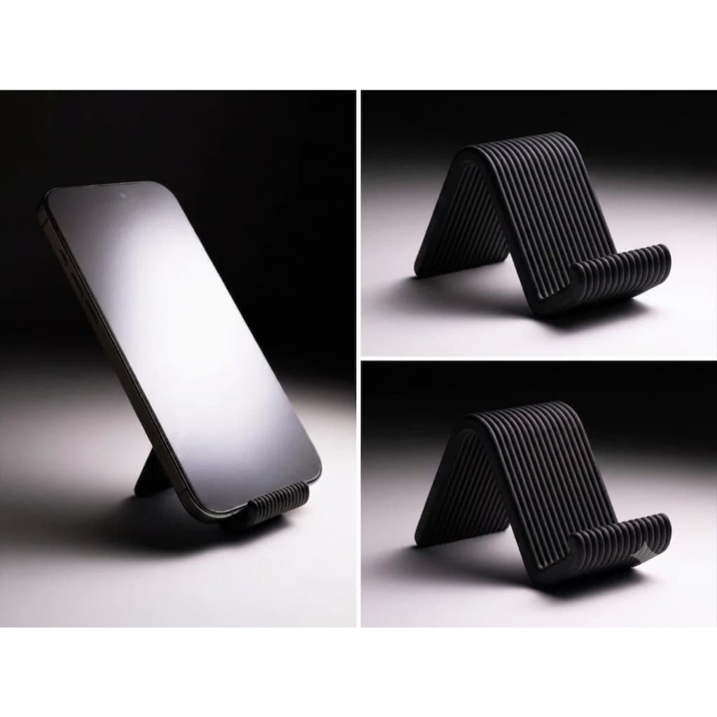 Suporte Minimalista em Relevo para Celular - Feito em Plástico com Ângulo de 30 Graus