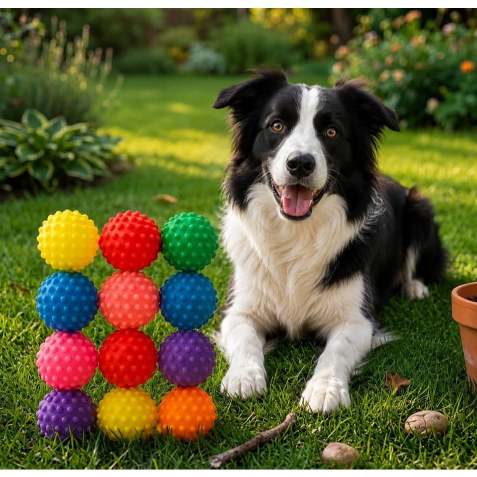 12 Bolinha Para Cachorro Cravinho e Bola Fisioterapia Bola Pet