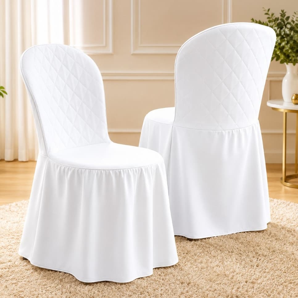 Capa Matelada Branca para Cadeira de Buffet Resistente Caimento Perfeito para Eventos