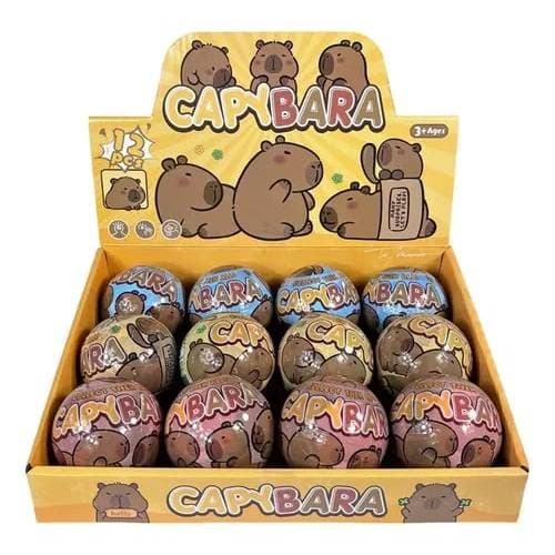 10Cápsula Surpresa Capivara Colecionável — Brinquedo Bols Fofa Infantil Abra e Descubra