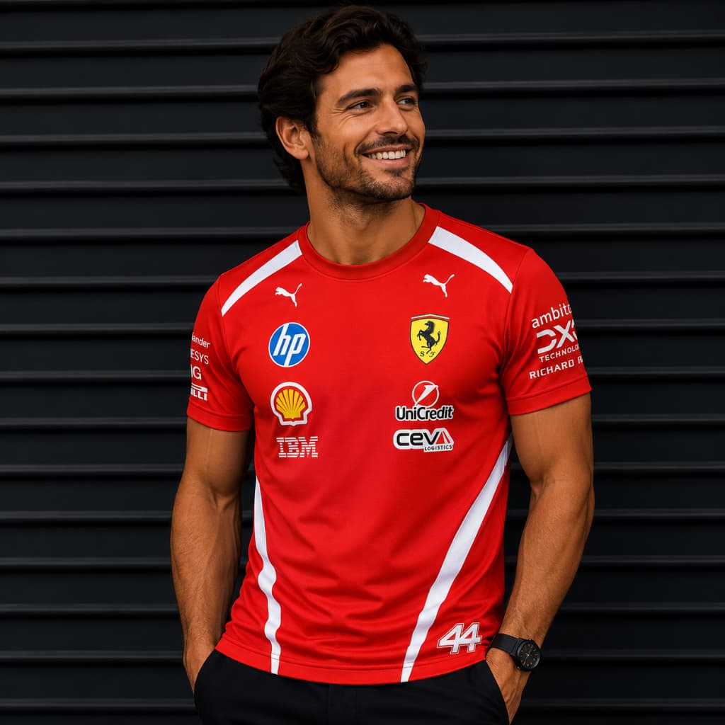 Camiseta Masculina Ferrari F1 – Dry Fit | Full Print 3D | Conforto e Performance