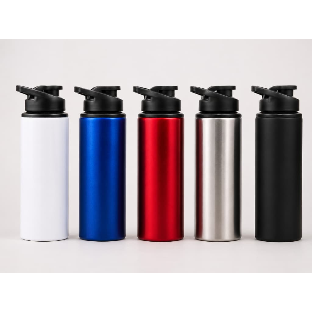 Garrafa Squeeze de Aço Inox 700 mL Com Tampa Flip Portátil, Esportiva E Casual