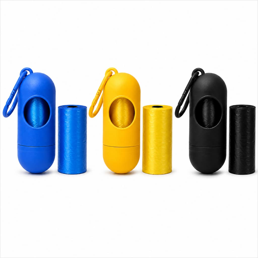 Kit Cata Caca para Cachorro Sortido com Porta Saquinhos – Higiênico e Prático para Passeios 2 rolos de saquinho