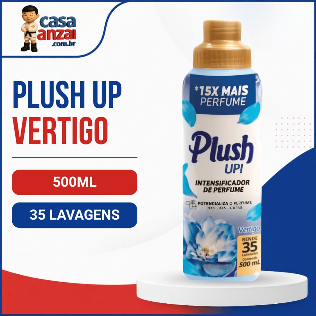 Amaciante Intensificador de Perfume para Roupas 500ml Sanol Plush Up Vertigo - Longa Duração