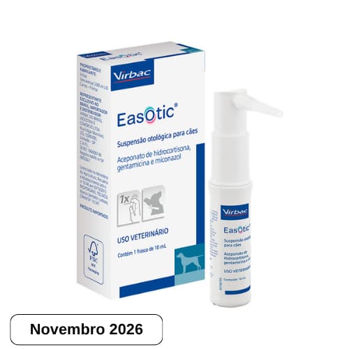 Suspensão Otológica Virbac EasOtic para Cães 10 ml