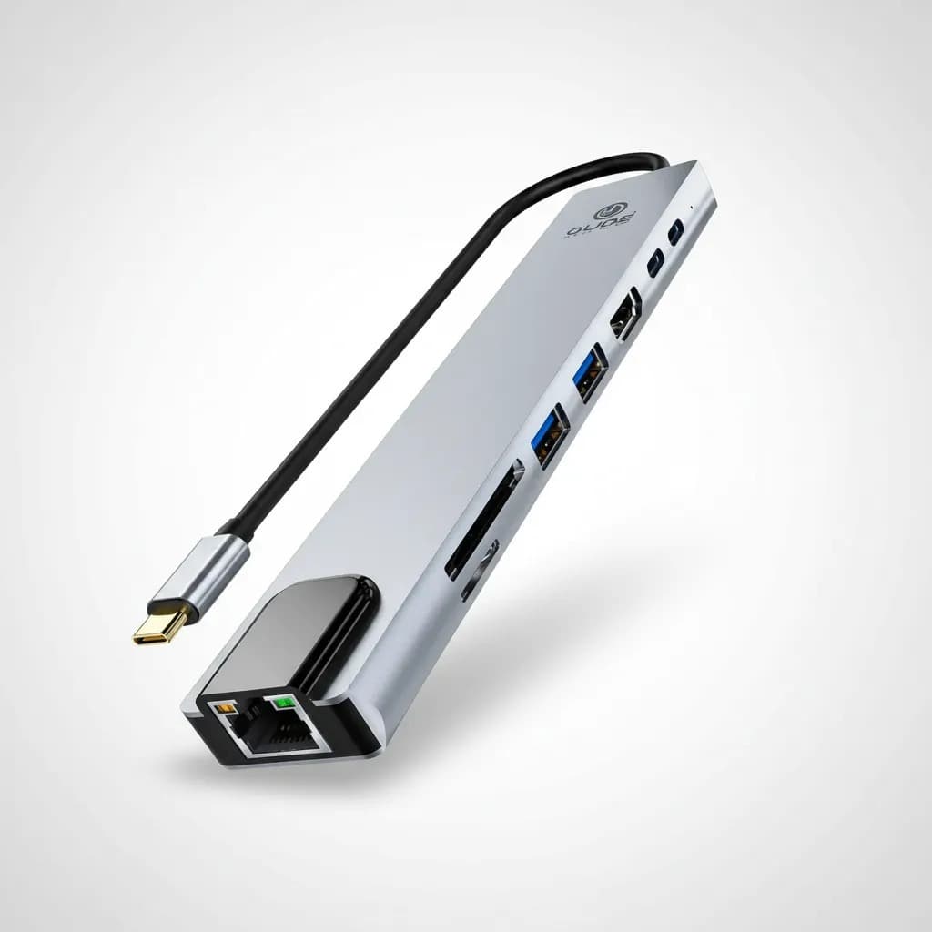 HUB USB TIPO-C EXBOM UDC-PHNR1008B 8EM1 HDMI/USB-C/USB-A/MICRO-SD/SDHC