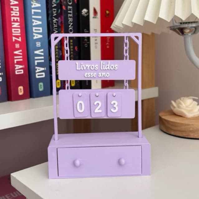 Contador Livros Lidos No Ano | Booktok Organizador Leitura Decorativo|  Acessório para leitores | Decoração literária