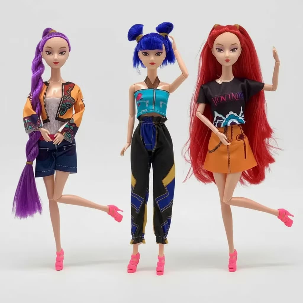 Kit 3 Bonecas KPop Meninas Mira Rumi Zoey