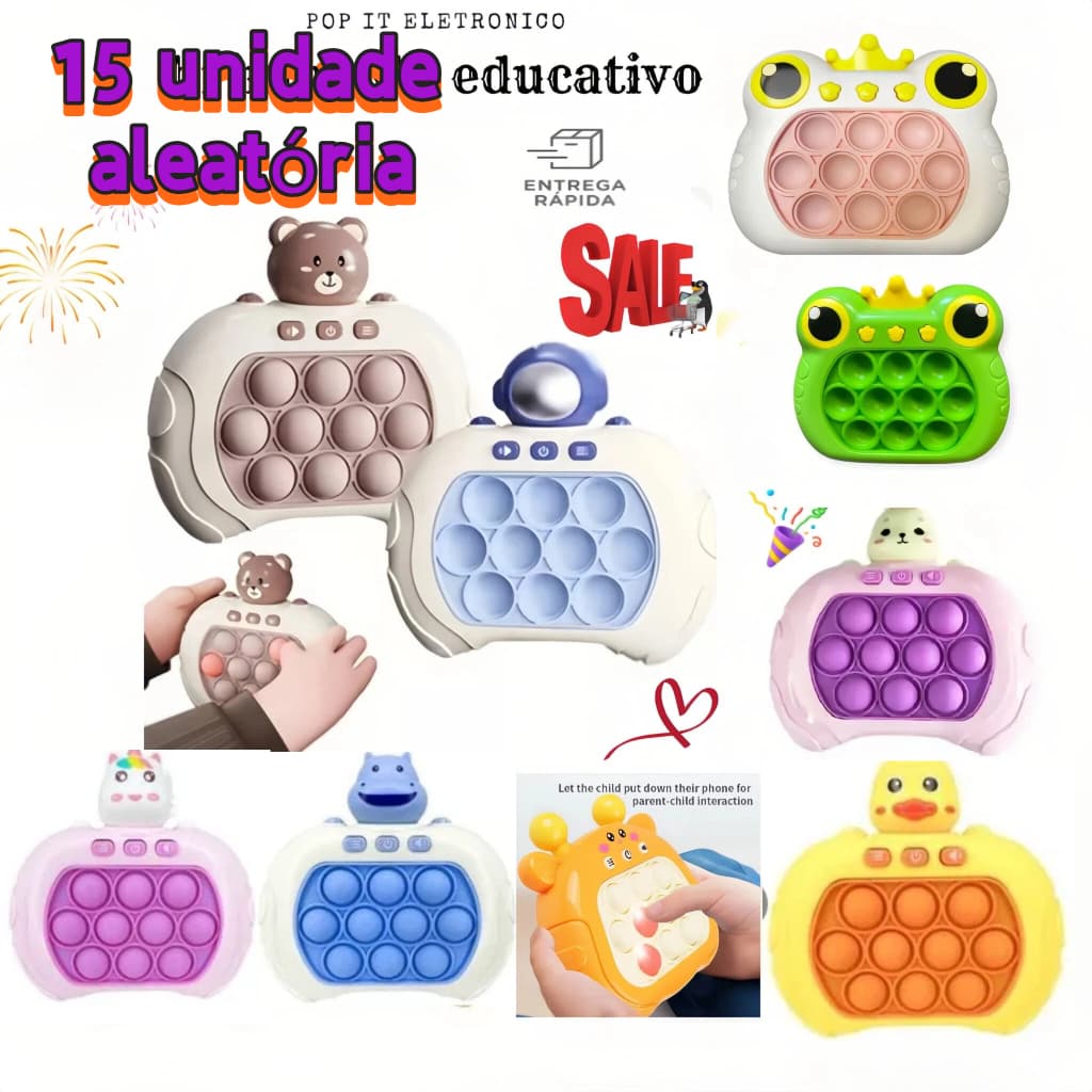 KIT 5/10/15/20 Fast Push Game POP IT Giro Brinquedo Game Anti Stress Ansiedade presente de festa-YEYSALE