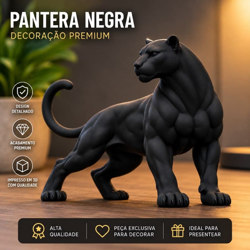 Pantera Decorativa Premium | Decoração