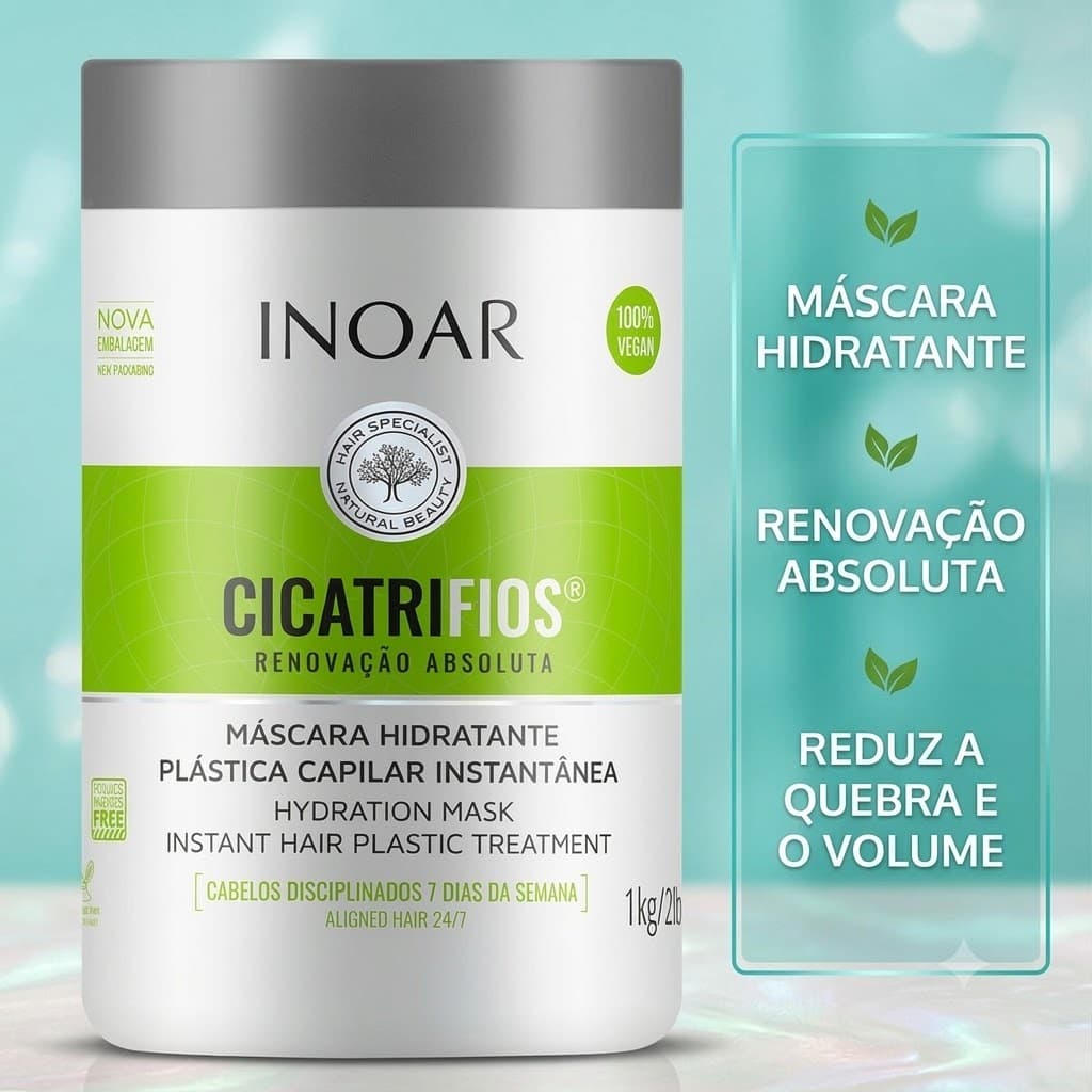 MÁSCARA CICATRIFIOS RENOVAÇAO ABSOLUTA INOAR 1kG.