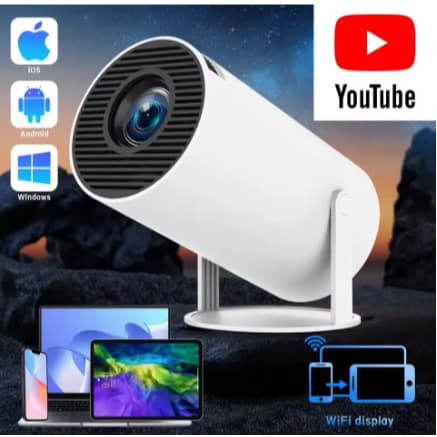 Projetor Hy300 Portátil Ultra HD 110v/220v Home Cinema Portátil para Uso Externo
