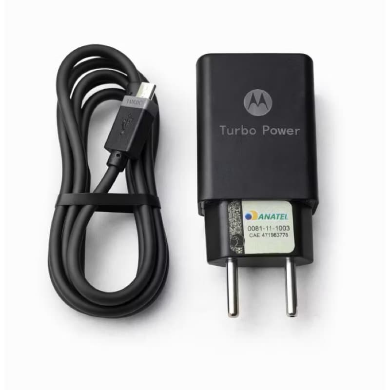 Carregador Turbo Power Motorola + Cabo USB-C | Carregamento Rápido