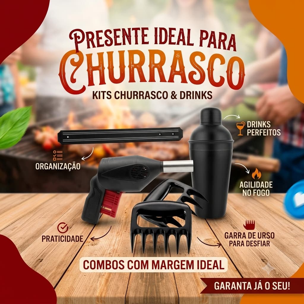 Kit Mestre do Churrasco & Drinks - O Combo Definitivo para sua Área Gourmet!