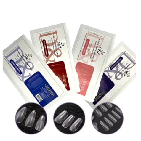 Unhas postiças Soft Gel D&Z com 500 unidades Bailaria Almond e Quadrada