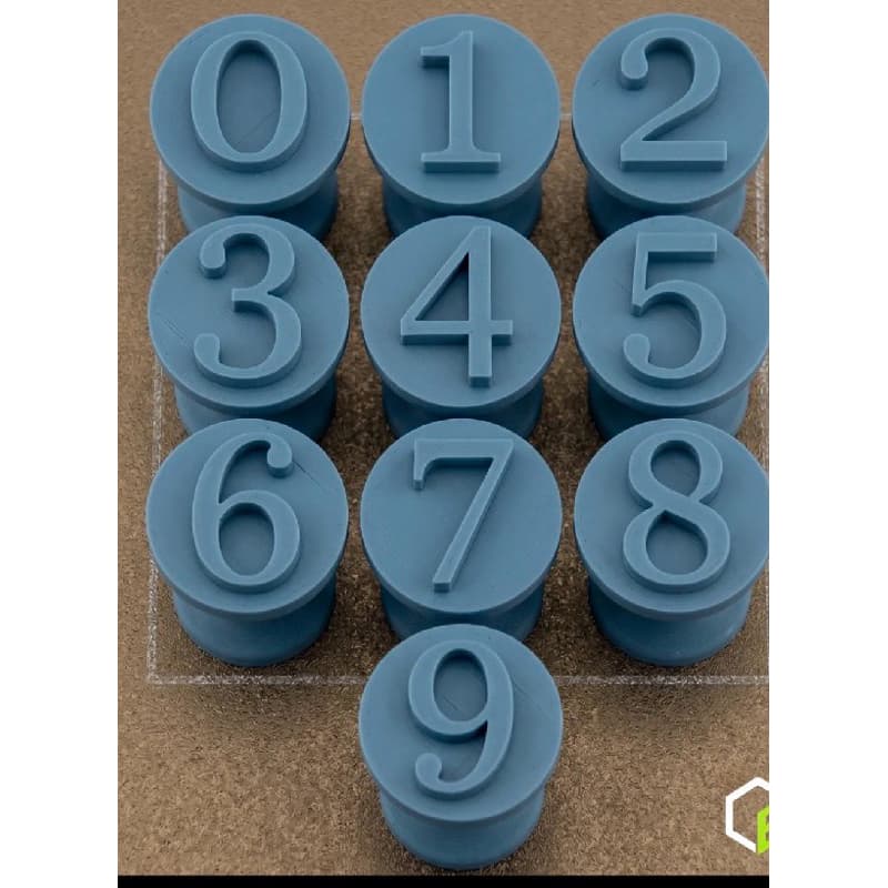Kit 9 Carimbos Números Fofos 2cm Para Doces E Brigadeiros Confeitaria Encomendas Festa