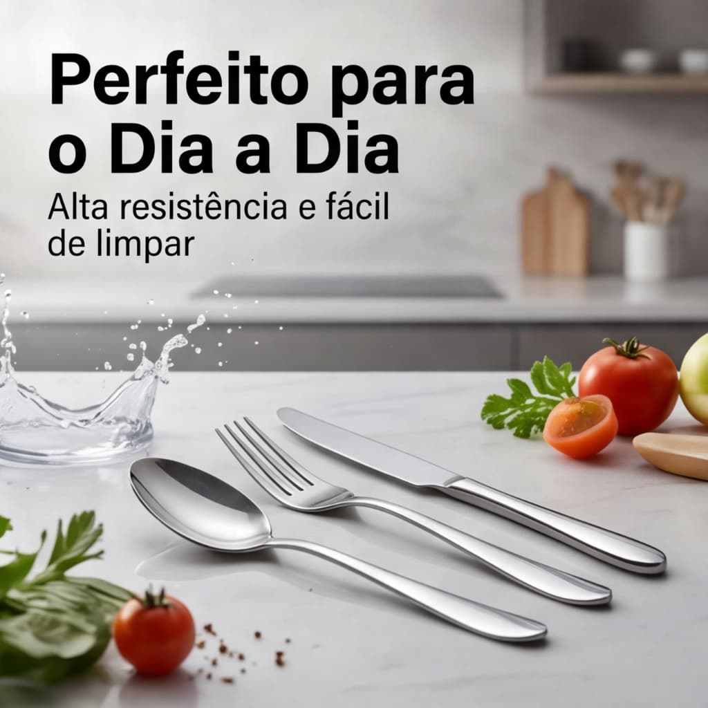 Jogo De Talheres Inox 24 Peças Fratelli Sunshine Cor Cinza