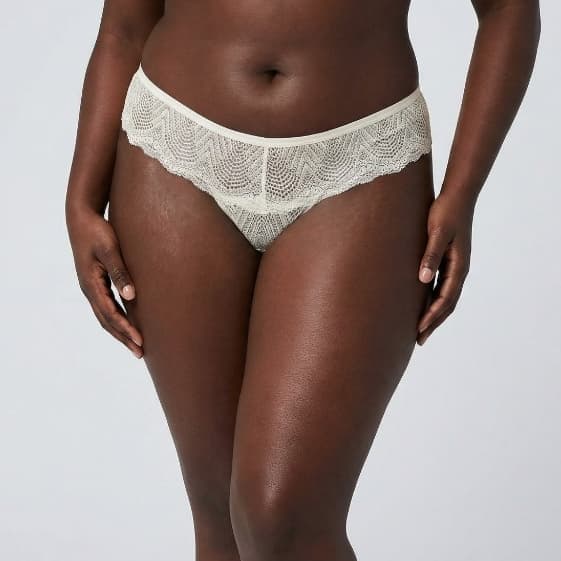 Calcinha Fio Dental Rendada Branca Cintura Média Feminina Delicada Confortável Sensual