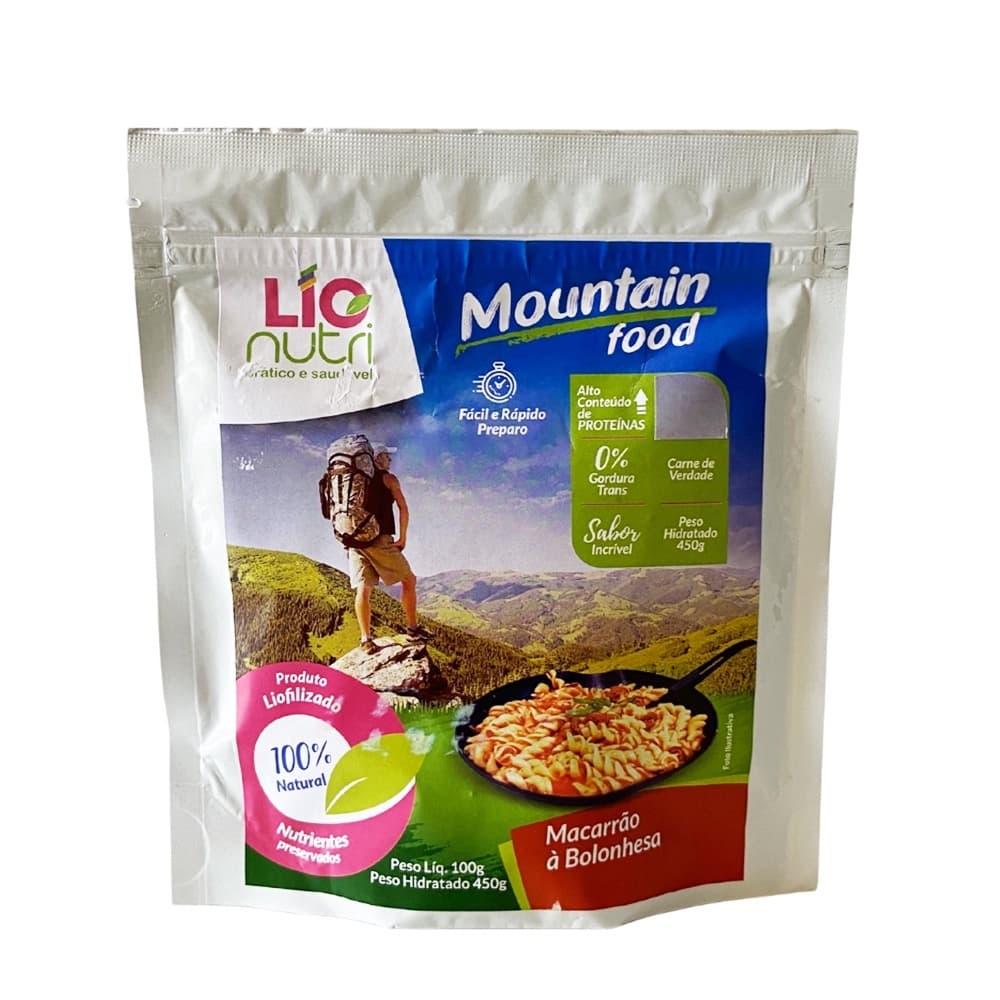 Comida Liofilizada Macarrao a bolonhesa Mountain food