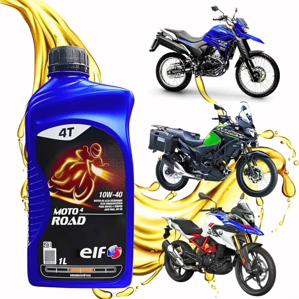 Óleo 10w-40 Semissintético Elf Moto 4 Road Yamaha Suzuki Haojue Kawasaki Bmw Triumph Harley Davidson