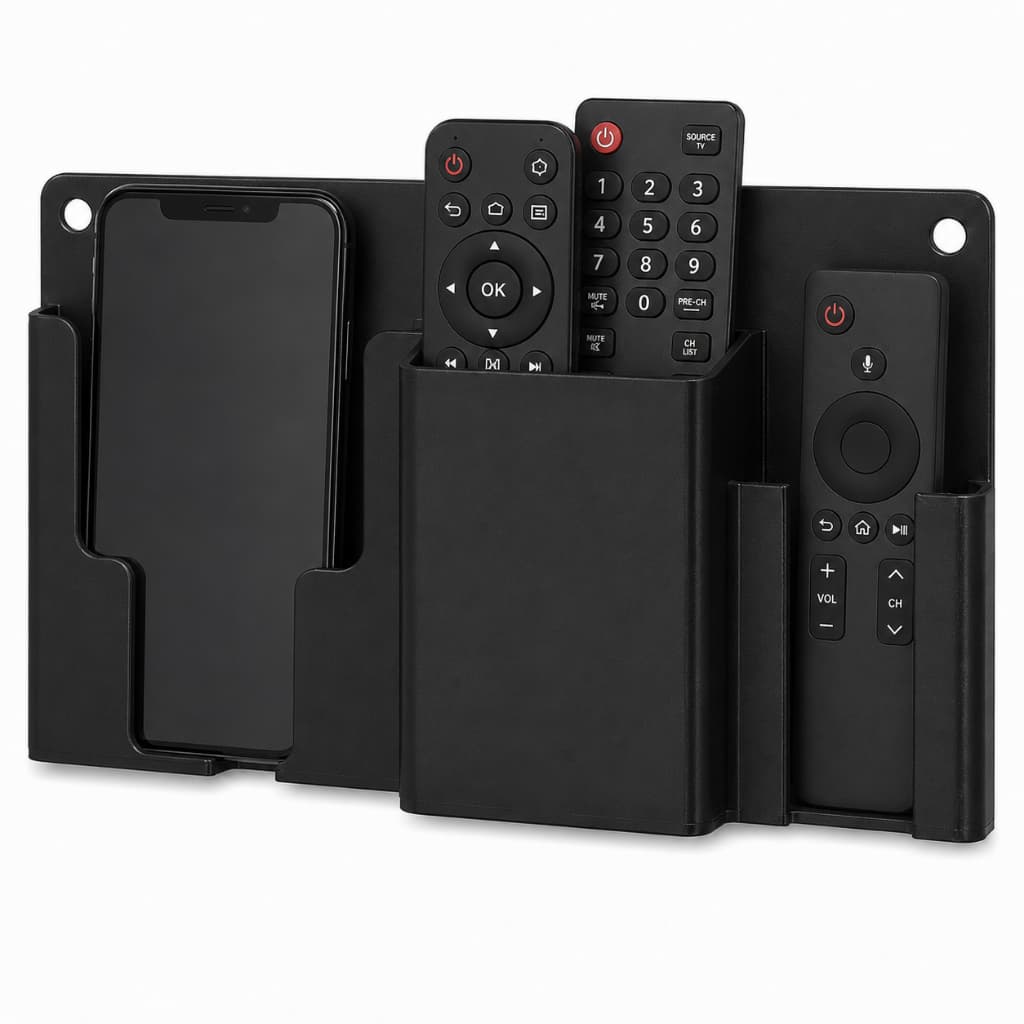 Suporte Porta Controle Remoto Celular Tv Ar Triplo Parede