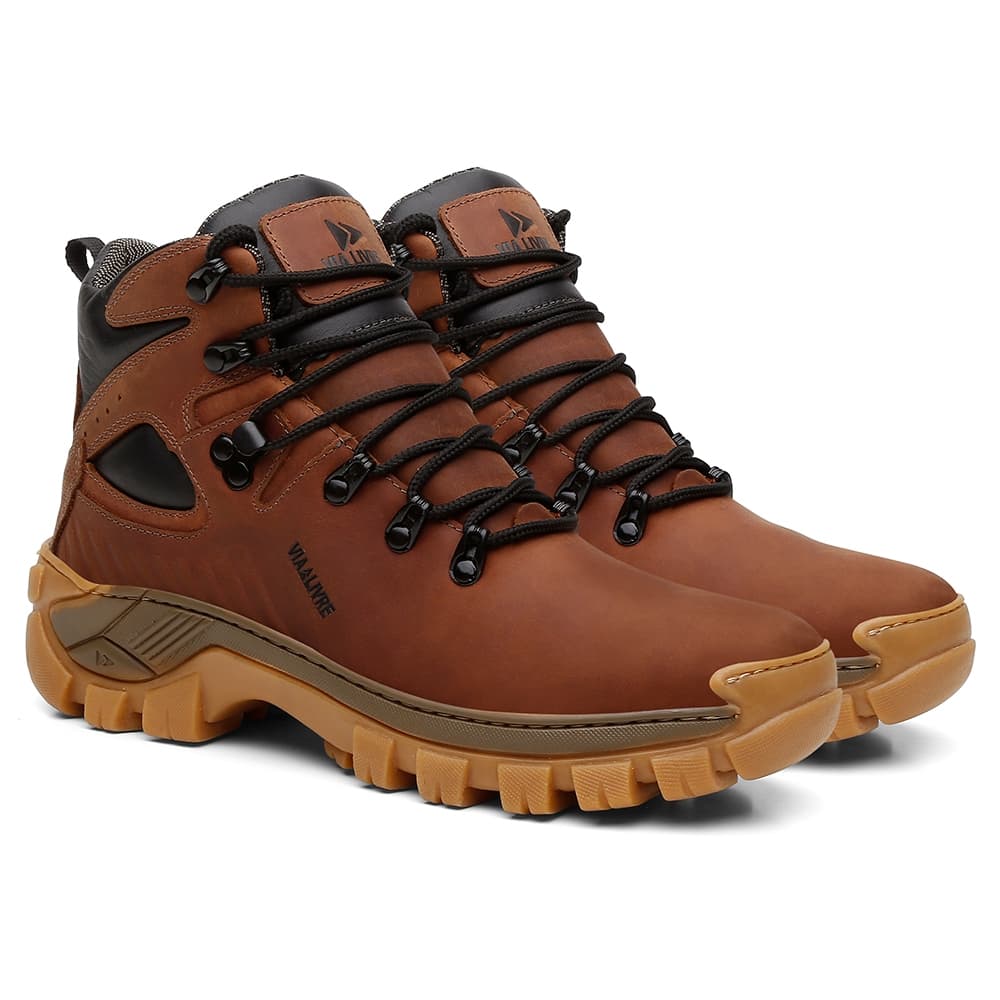 Bota Coturno Tênis Adventure Original Em Couro Legítimo Com C.A N3 California