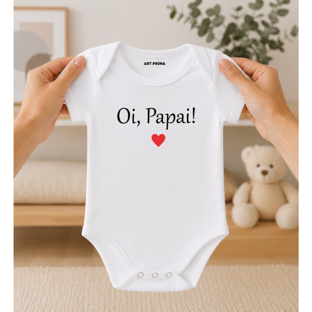 Body Bebê Personalizado divertido estampado frases revelação Gravidez Surpresa Papai Família