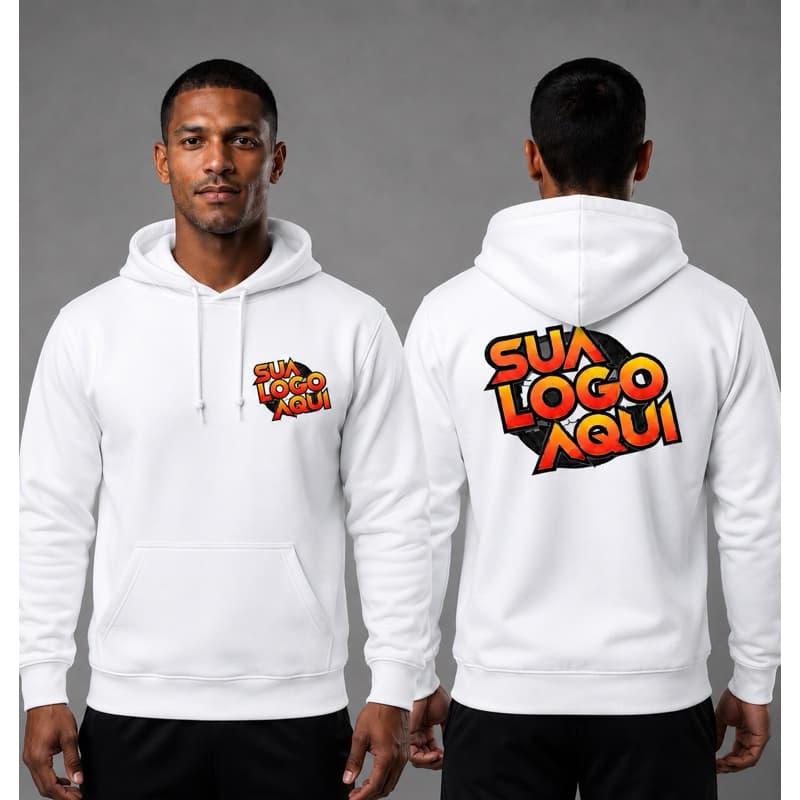 Moletom Personalizado com capuz Unissex Casaco de Frio Blusa Moletom Empresa Uniforme Corporativo Masculino e Feminino