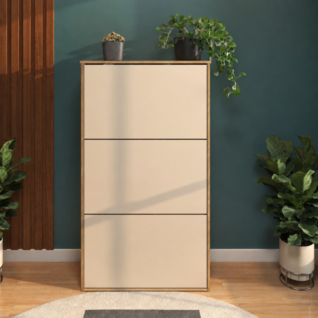 Sapateira Vertical Grande Organizador de Sapatos Armário Decorativo Hall Entrada Multiuso 3 Portas