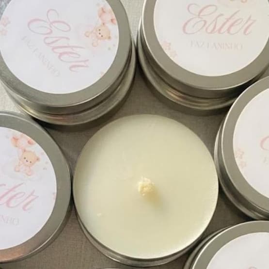 Kit 10/20 - Vela Aromática Personalizada 20g na Latinha l Lembrancinhas