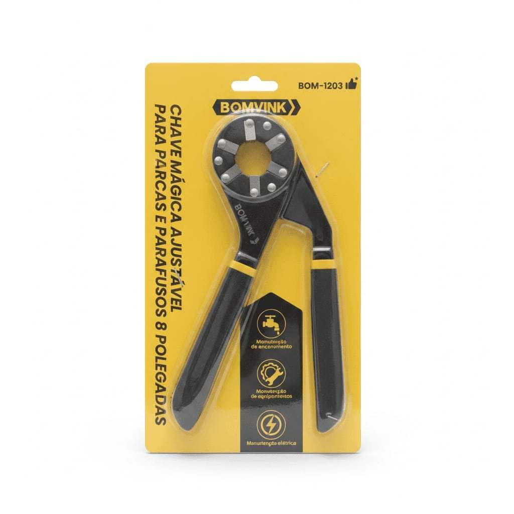 Chave Ajustável 8" Bomvink BOM-1203 Para Parafusos Espanados