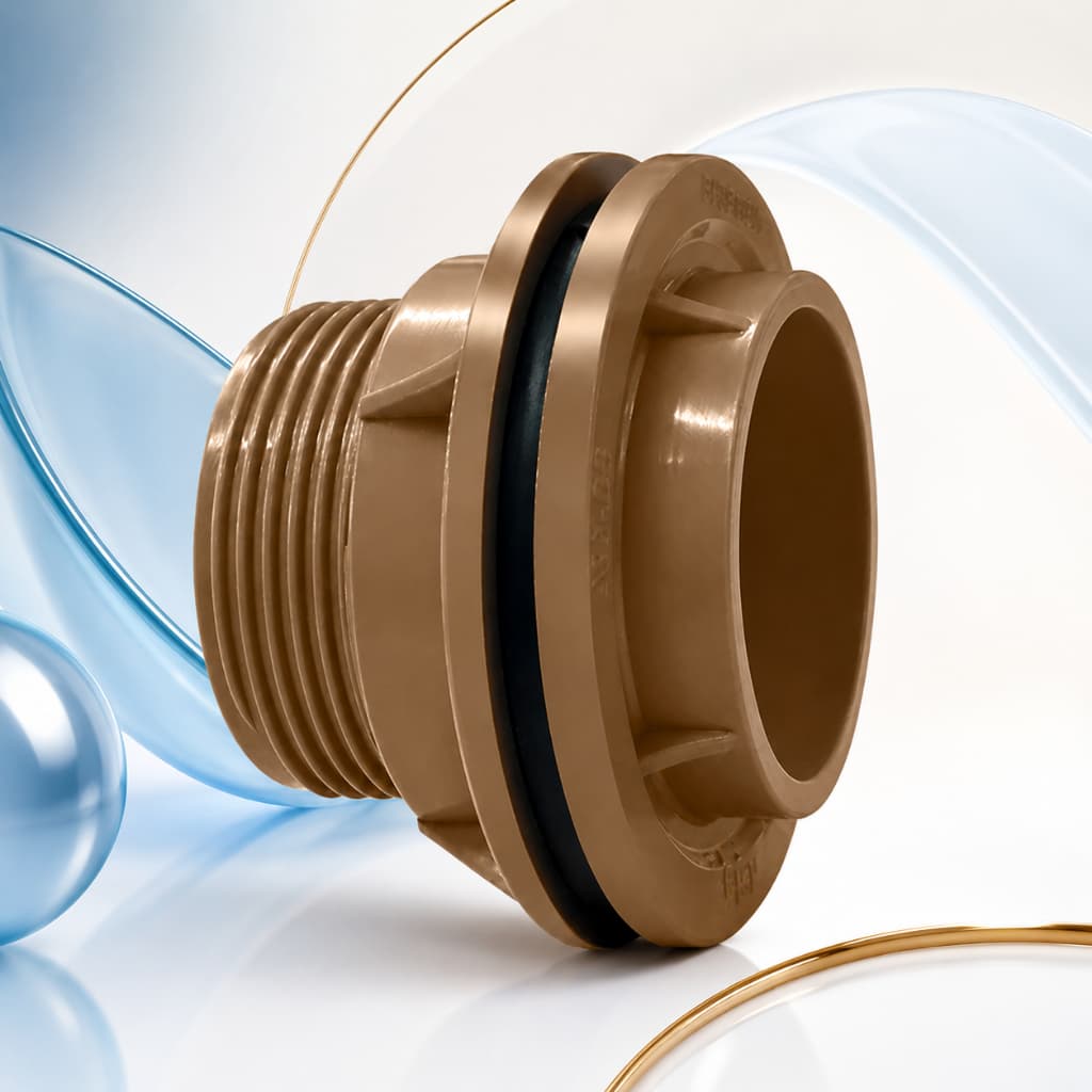 Adaptador com Flange 3/4 25mm Multilit Caixa D'água Soldável Cisterna Tubulação Anel Vedação PVC