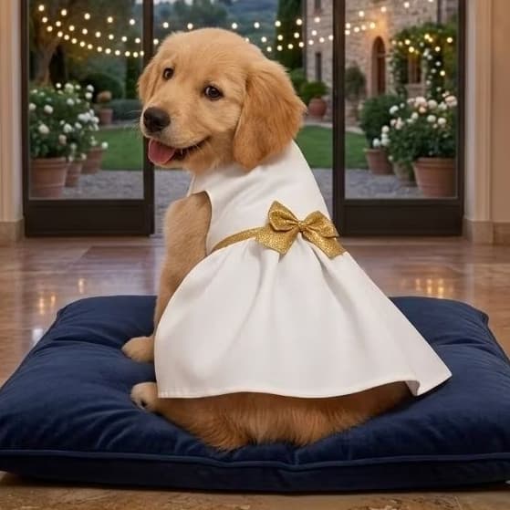 Vestido pet para Festas/Roupas de festas para cães e gatos.