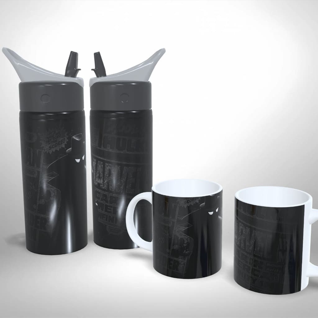 Kit Caneca + Squeeze Personalizado - Spider Noir