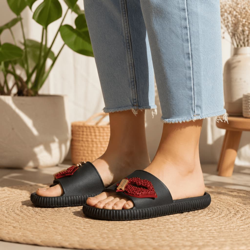 Chinelo Slide Nuvem Infantil Juvenil e Adulto Papete Feminino e Masculino Confortável Leve Flexível e Macio Preto