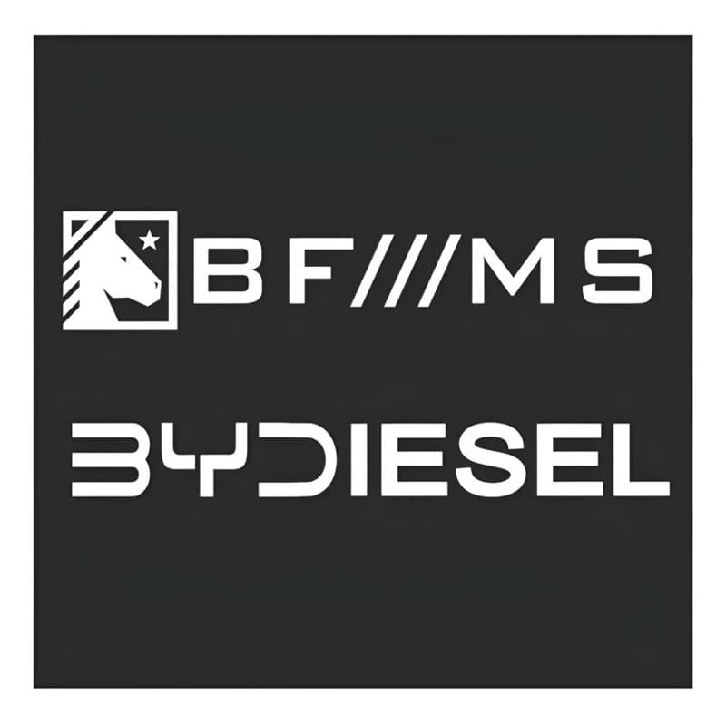 kit 2 Adesivos Bydiesel e BF///MS  carro decorativo Branco