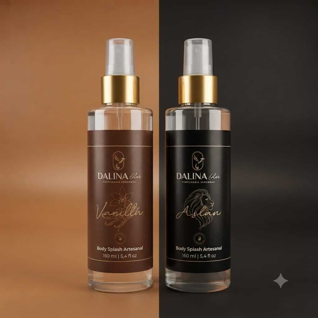 Kit Presente Body Splash Vanilla Baunilha + Aslan Árabe Casal Fragrância Inspiração Importado
