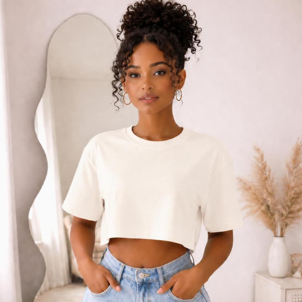 CROPPED OFF WHITE FEMININO ALGODAO MACIO ENVIO RAPIDO CROPPED FEMININO LISO SEM DETALHES CROPPED FEMININO TOP BLUSINHA F