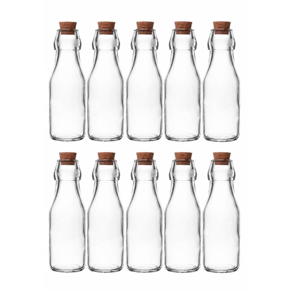Kit 10 Vasos Decorativo em Vidro Jarrinho Garrafa Flores Mesa Posta